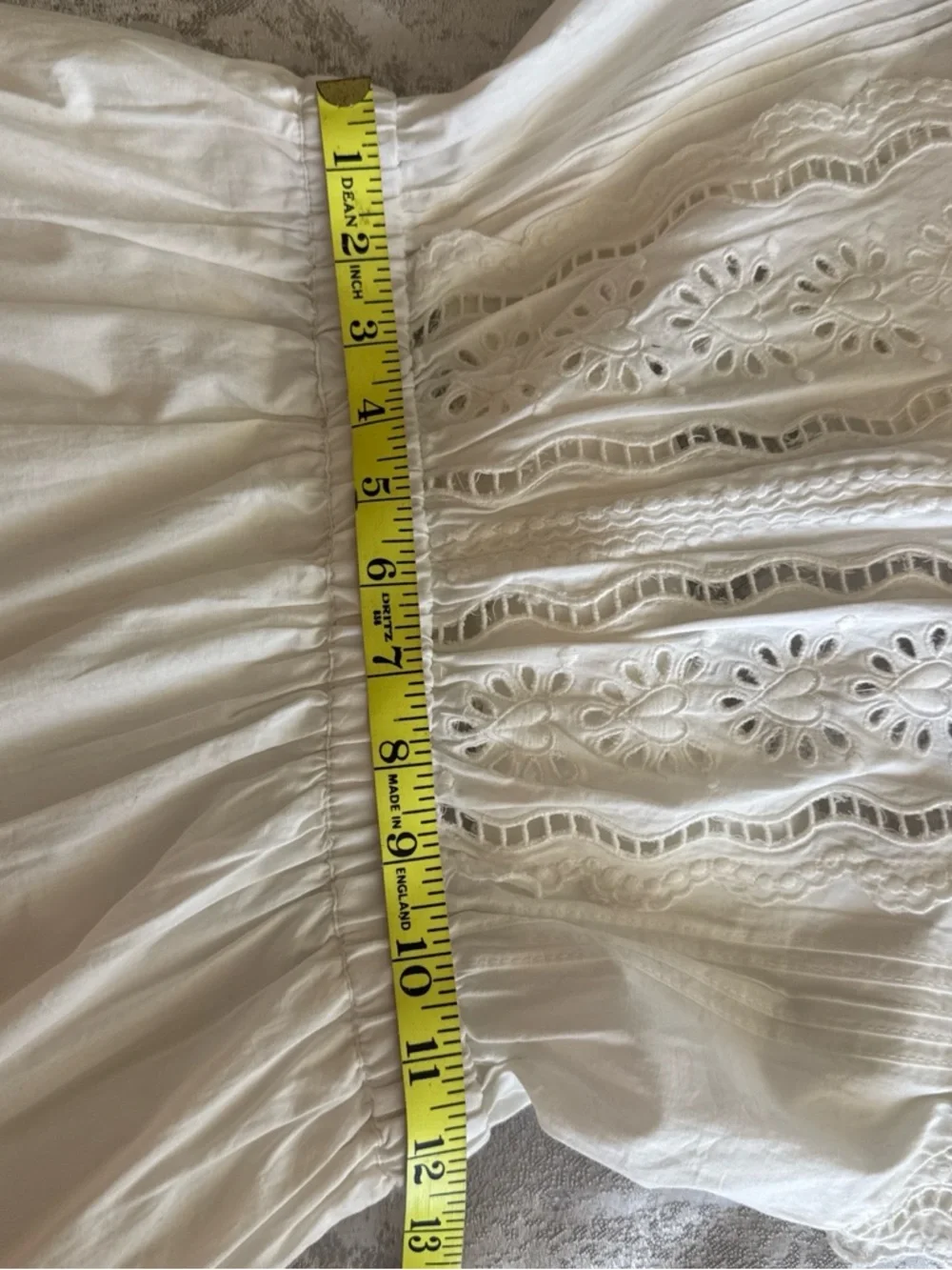 Sea New York White Eyelet V-Neck Midi Dress nwt - Picture 6 of 7